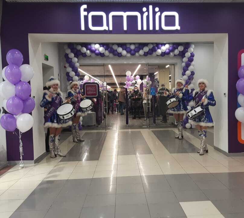 Репортаж об открытии магазина Familia